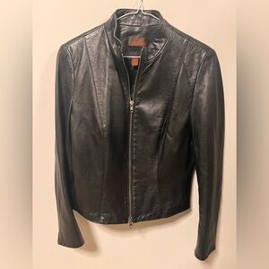 DANIER Black Leather Jacket | Size Small